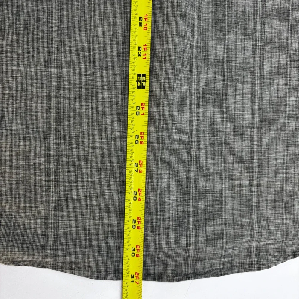 Tallwoods Mens Gray Textured Stretch Short Sleeve Button Down Shirt Size‎ M